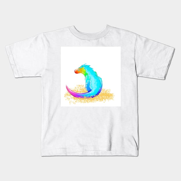 Contemplative rainbow Kids T-Shirt by LilSillyLily